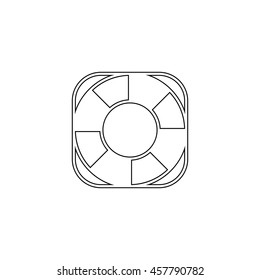 lifebuoy -  black vector icon
