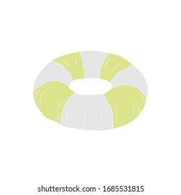 Lifebuoy. Cartoon illustration on a white background....
