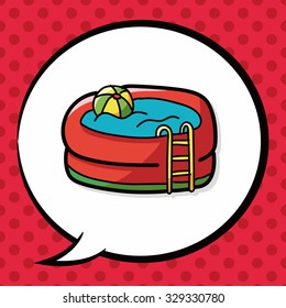 Lifebuoy color doodle, speech bubble