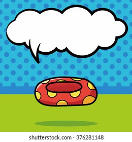 Lifebuoy color doodle, speech bubble
