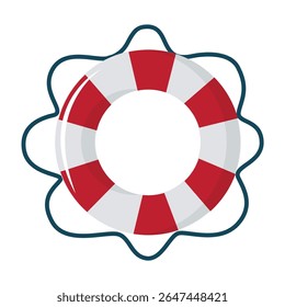 Lifebuoy. Color illustration isolated on white background. Vector.
