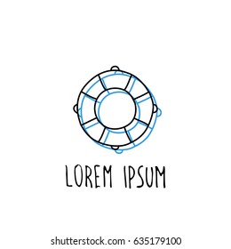 lifebuoy doodle icon