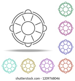 Lifebuoy dusk icon. Elements of Summer holiday & Travel in multi color style icons. Simple icon for websites, web design, mobile app, info graphics