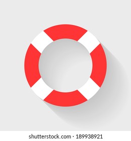 Lifebuoy flat icon.