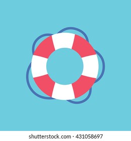 Lifebuoy flat icon