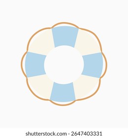 lifebuoy flat icon isolated on white
