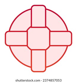 Lifebuoy flat icon. Life ring red icons in trendy flat style. Lifesaver gradient style design, designed for web and app. Eps 10