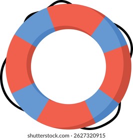 ilustração de item de design de vetor plano de boia de salvação