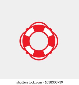 Lifebuoy flat vector icon. Help flat vector icon