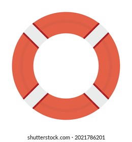 Lifebuoy flat vector icon which can easily modify or edit 