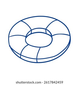 Lifebuoy floating device used for water safety during summer activities