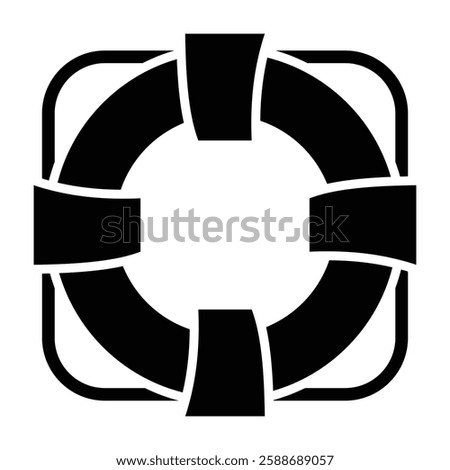 Lifebuoy Glyph Icon Design For Personal And Commercial Use