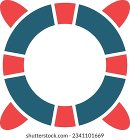 LifeBuoy Glyph Two Color Icon For Personal And Commercial Use.
