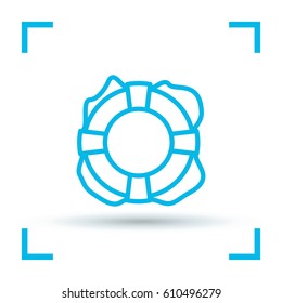 Lifebuoy Help line vector icon