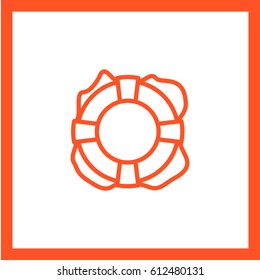 Lifebuoy Help line vector icon