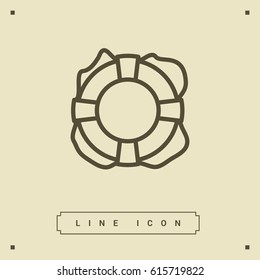 Lifebuoy Help line vector icon