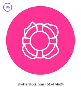 Lifebuoy Help line vector icon