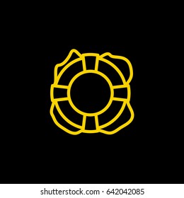 Lifebuoy Help line vector icon