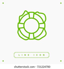 Lifebuoy Help line vector icon