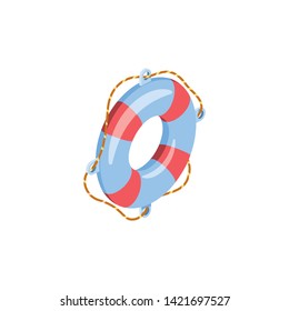 Lifebuoy, help. Vector 3d isometric color icon new flat style. Creative illustration, idea for infographics.