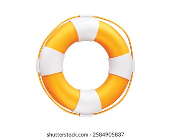 Lifebuoy icon 3d render. Swimming tube icon 3d render illustration