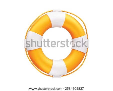 Lifebuoy icon 3d render. Swimming tube icon 3d render illustration