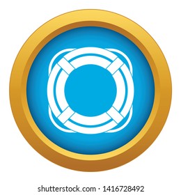 Lifebuoy icon blue vector isolated on white background for any design