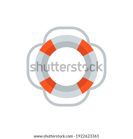 lifebuoy icon of color style vector illustration design