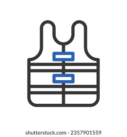 Lifebuoy icon duocolor blue grey summer beach illustration vector element and symbol perfect.