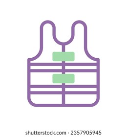 Lifebuoy icon duotone purple green summer beach illustration vector element and symbol perfect.