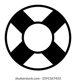 Lifebuoy icon with editable stroke