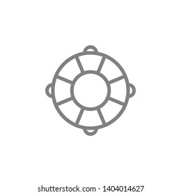Lifebuoy icon. Element of beach holiday icon. Thin line icon for website design and development, app development. Premium icon