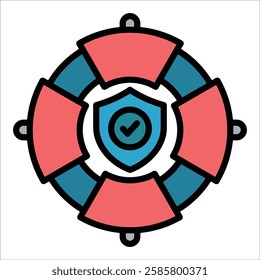 Lifebuoy Icon Element For Design