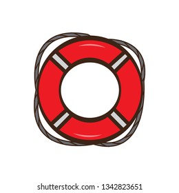 lifebuoy icon flat color