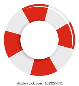 Lifebuoy icon. Flat illustration of lifebuoy vector icon for web