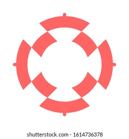 lifebuoy Symbol. flache Illustration der lifebuoy Vektorillustration Symbol. Leuchtzeichen