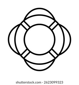 Lifebuoy Icon In Flat Style. ife Buoy Line Icon. Vector eps 10