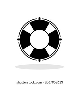 Lifebuoy icon in flat style. Support symbol for your web site design, logo, app, UI Vector EPS 10.