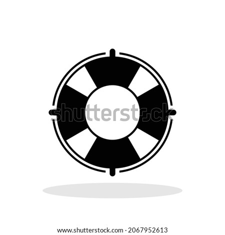 Lifebuoy icon in flat style. Support symbol for your web site design, logo, app, UI Vector EPS 10.