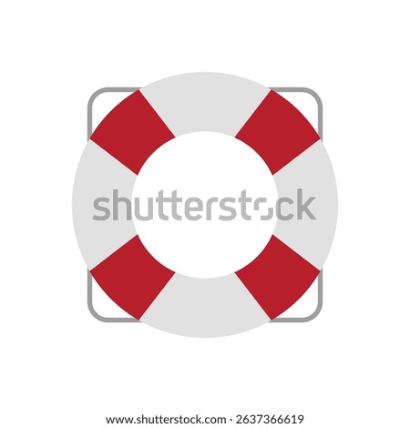 Lifebuoy icon, lifebuoy icon in flat style icon, vector illustration