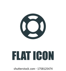 Lifebuoy Icon Flat Vector illustration