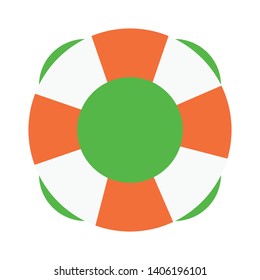 Lifebuoy Icon in Geometric Shape