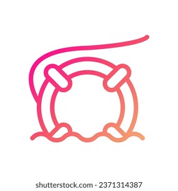 Lifebuoy icon gradient pink yellow summer beach illustration vector element and symbol perfect.