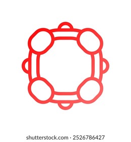 Lifebuoy Symbol Farbverlauf rot Sommer Strand Symbol Illustration Vektor Element Symbol perfekt.