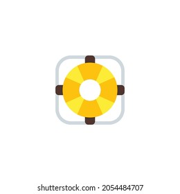 Lifebuoy Icon Isolated On White Background