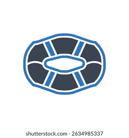 Lifebuoy Icon Isolated On White Background