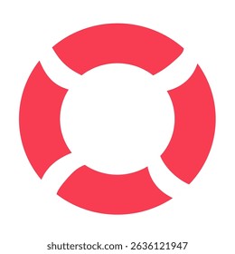 Lifebuoy icon isolated on white background.