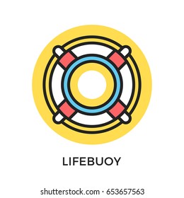 Lifebuoy icon. Life buoy, lifesaver ring. Modern flat design thin line concepts and elements. Vector icon isolated on white background