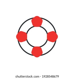 Lifebuoy Icon. Life Preserver Symbol. Logo Design Element