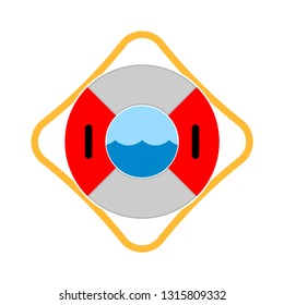 Lifebuoy Icon - Lifesaver Isolated, Preserver Life Element Illustration - Vector Lifebelt